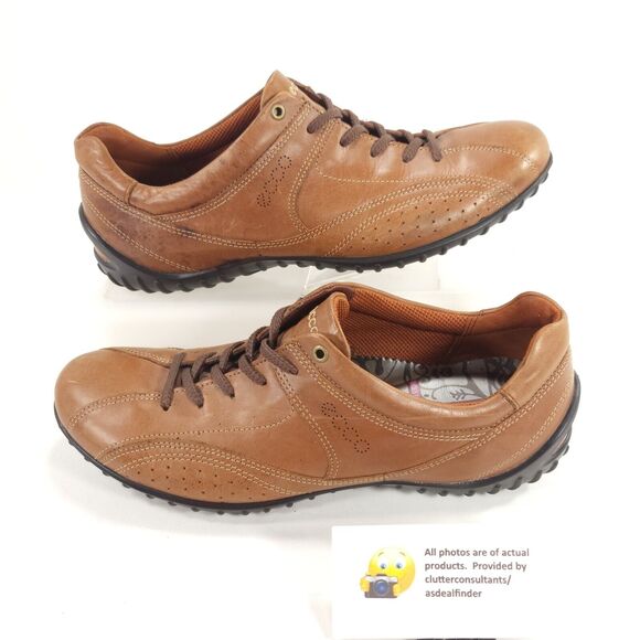 Ecco Leather Casual Lace Up Outdoor Sneaker Shoe Womens Size 9.5 40 Brown - Picture 5 of 9